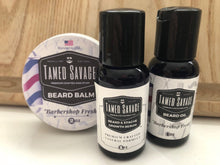Load image into Gallery viewer, Beard Starter Kit with Beard Growth Serum - Barbershop Scent
