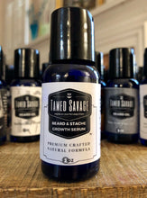 Load image into Gallery viewer, tamed savage natural organic beard growth oil-and-mustache-stache-growth-oil-serum
